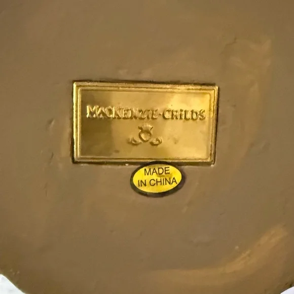 MacKenzie-Childs Courtly Check Rabbit Hippity Hop Pot